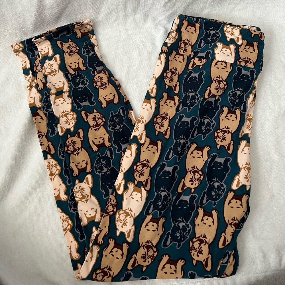 LuLaRoe Leggings, French Bulldog Pattern